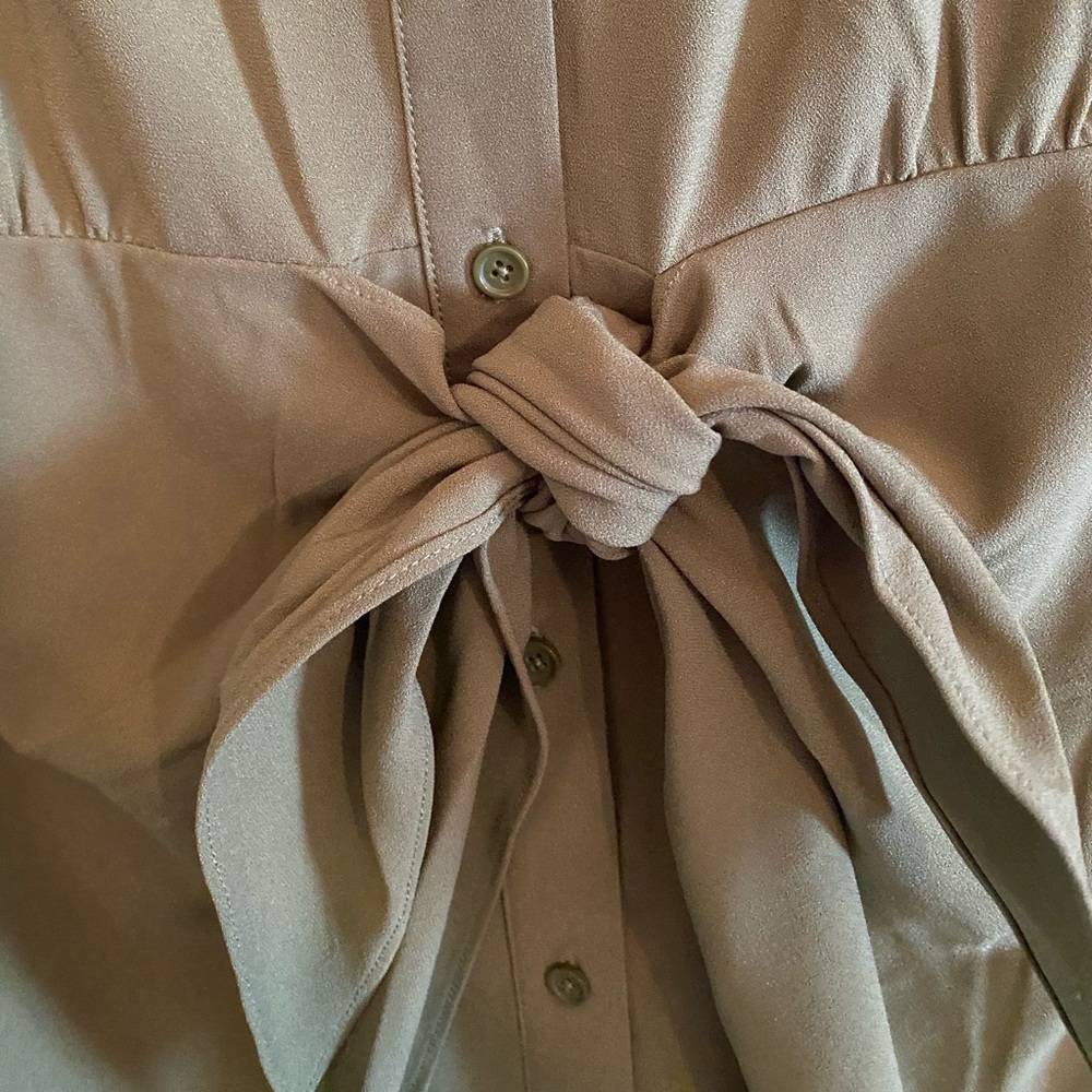 C Wonder Tie Front Sleeveless Button Down Dress 22w - Picture 6 of 9